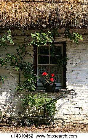 Thatched cottage at Bunratty Folk Park, County Clare, Ireland View Large Photo Image Stock Image - Thatched cottage at Bunratty Folk Park, County Clare, Ireland. Fotosearch