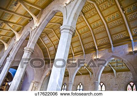Vaulted cathedral ceiling View Large Photo Image Stock Photograph - Vaulted cathedral ceiling. Fotosearch