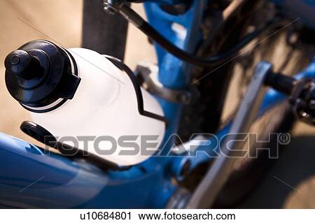 Stock Image - Water bottle on a bike. Fotosearch