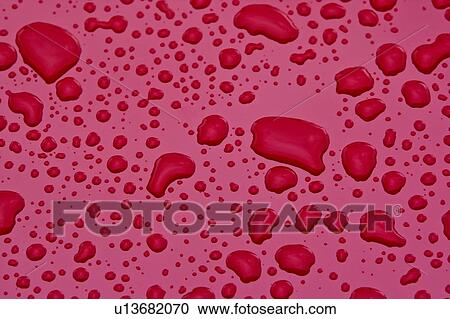 Water drops on pink surface View Large Photo Image Stock Image - Water drops on pink surface. Fotosearch