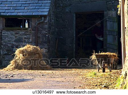Wheelbarrow beside a barn View Large Photo Image Stock Photo - Wheelbarrow beside a barn. Fotosearch