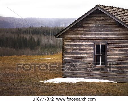 Stock Image - Wooden homestead. Fotosearch