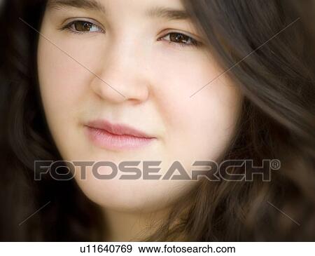Stock Photo - Young girls' face. Fotosearch
