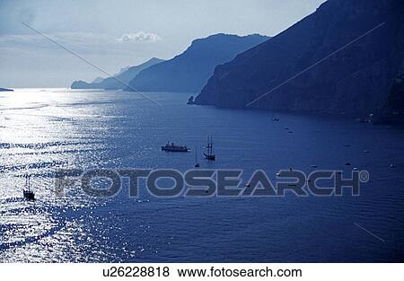 Amalfi, Italy; Boats in Amalfi bay View Large Photo Image Stock Photo - Amalfi, Italy; Boats in Amalfi bay. Fotosearch
