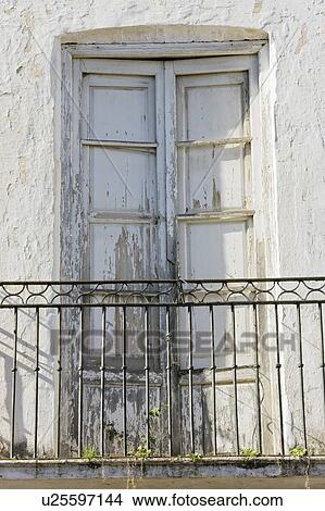 Andalusia, Spain; Old door on a balcony View Large Photo Image Picture - Andalusia, Spain; Old door on a balcony. Fotosearch