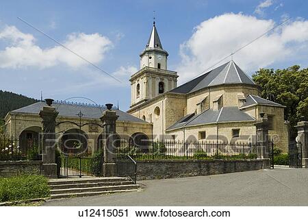 Arceniaga, The Basque Country, Spain; Sanctuary of the Encina (Santuario de la Encina) View Large Photo Image Stock Image - Arceniaga, The Basque Country, Spain; Sanctuary of the Encina (Santuario de la Encina) . Fotosearch