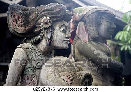 Stock Photograph - Bali, Indonesia; Balinese statues. Fotosearch