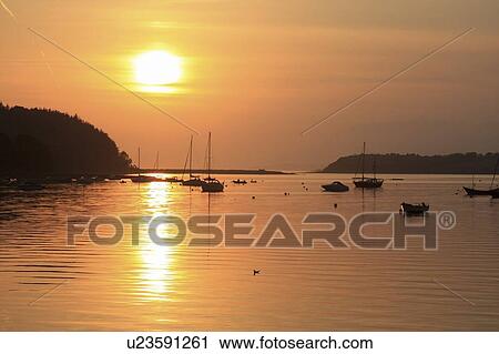 Bantry Bay, Bantry, Co Cork, Ireland; Sunset over harbour View Large Photo Image Stock Image - Bantry Bay, Bantry, Co Cork, Ireland; Sunset over harbour. Fotosearch
