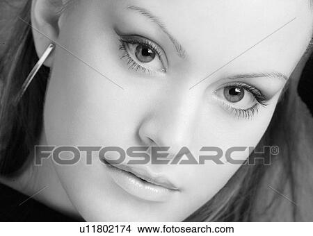 Black and white earrings View Large Photo Image Picture - Black and white earrings. Fotosearch
