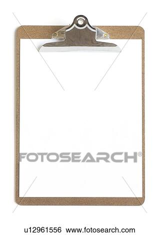 Blank paper on a clipboard View Large Photo Image Stock Photograph - Blank paper on a clipboard. Fotosearch