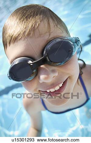 Child wears goggles View Large Photo Image Stock Image - Child wears goggles. Fotosearch