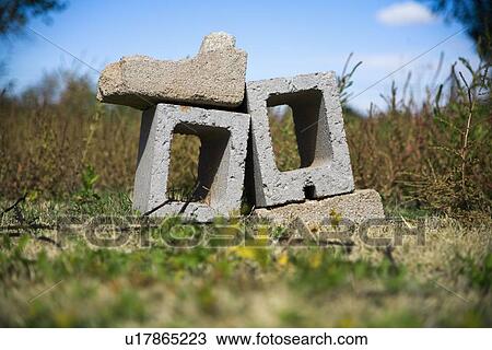 Cinder blocks in a pile View Large Photo Image Stock Image - Cinder blocks in a pile. Fotosearch