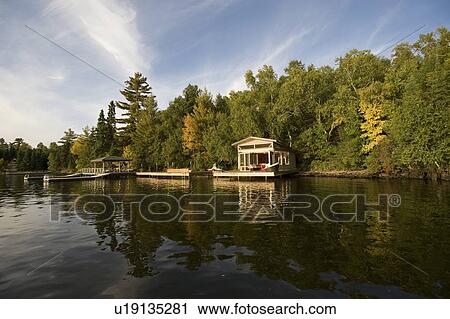 Cottage on lake, Lake of the Woods, Ontario, Canada View Large Photo Image Stock Image - Cottage on lake, Lake of the Woods, Ontario, Canada. Fotosearch