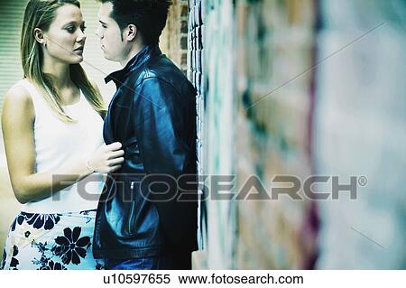 Stock Photography - Couple get close. Fotosearch