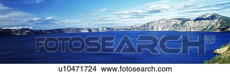 Picture - Crater Lake National Park, Oregon, USA; Lake inside a crater. Fotosearch