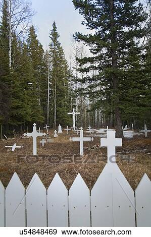 Stock Photo - Crosses in a cemetery. Fotosearch
