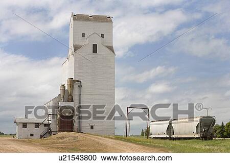 Stock Image - Englefeld, Saskatchewan; grain elevator. Fotosearch