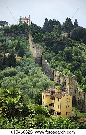 Florence, Italy; 14th century walls of Florence View Large Photo Image Stock Image - Florence, Italy; 14th century walls of Florence. Fotosearch