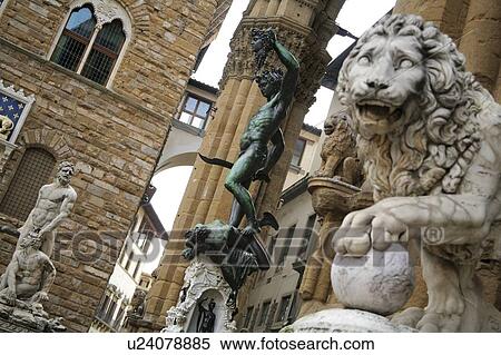 Florence, Italy; Lion (Marzocco) guarding an entrance View Large Photo Image Stock Photography - Florence, Italy; Lion (Marzocco) guarding an entrance. Fotosearch