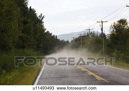 Foggy road View Large Photo Image Stock Image - Foggy road. Fotosearch