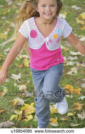 Stock Photography - Girl skipping. Fotosearch