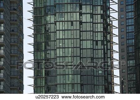Stock Image - Glass condominium, Vancouver, British Columbia, Canada. Fotosearch