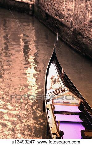 Stock Photo - Gondola in the canal Venice Italy. Fotosearch
