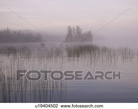 Lake of the Woods, Ontario, Canada; Mist rises over lake View Large Photo Image Stock Image - Lake of the Woods, Ontario, Canada; Mist rises over lake. Fotosearch