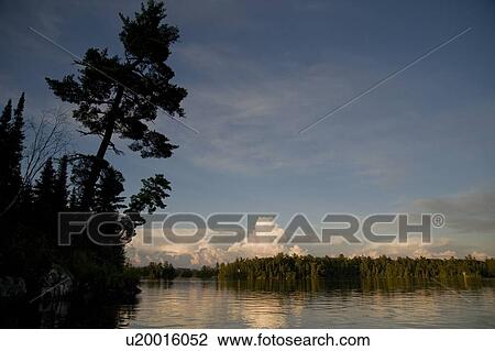 Stock Image - Lake of the Woods, Ontario, Canada; View across lake. Fotosearch