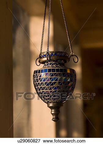 Lake of the Woods, Ontario, Canada; Hanging lamp made of colored glass View Large Photo Image Stock Photo - Lake of the Woods, Ontario, Canada; Hanging lamp made of colored glass. Fotosearch