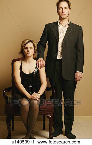Stock Image - Man and woman pose. Fotosearch