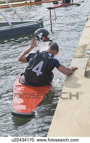 Stock Image - Man in a Kayak. Fotosearch