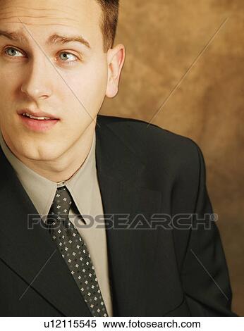 Stock Photography - Man wearing suit. Fotosearch