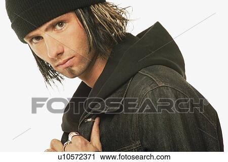 Stock Image - Man with a hat. Fotosearch