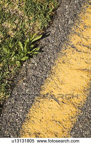 Stock Photography - No parking yellow line. Fotosearch