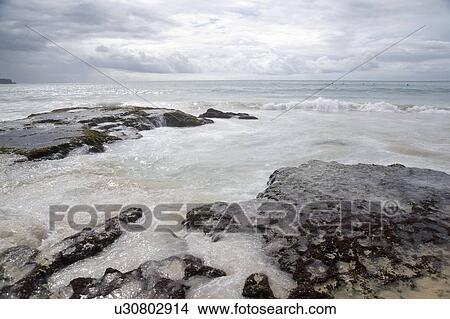 Picture - Pecatu village, Nusa Dua, Bali, Indonesia; seascape. Fotosearch