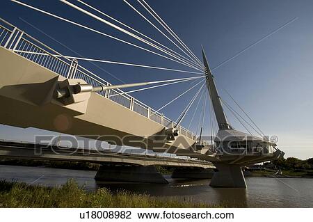 Pedestrian bridge, Esplanade Riel, Winnipeg, Manitoba, Canada View Large Photo Image Stock Image - Pedestrian bridge, Esplanade Riel, Winnipeg, Manitoba, Canada. Fotosearch