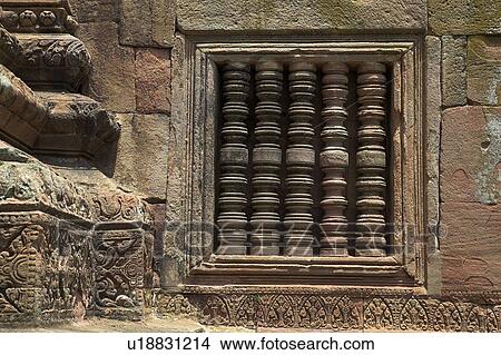 Phanom Rung Historical Park, Ban Ta Pek, Thailand; Stone wall carving View Large Photo Image Picture - Phanom Rung Historical Park, Ban Ta Pek, Thailand; Stone wall carving. Fotosearch