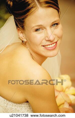 Stock Photo - Portrait of a bride. Fotosearch