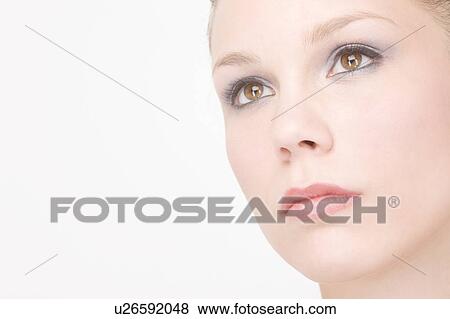 Portrait of a woman's face View Large Photo Image Stock Photo - Portrait of a woman's face. Fotosearch