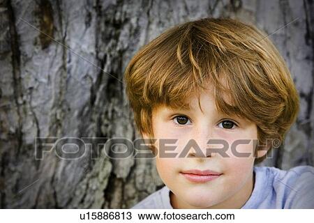 Stock Image - Portrait of boy. Fotosearch