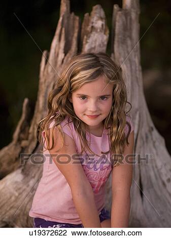 Stock Image - Portrait of girl. Fotosearch