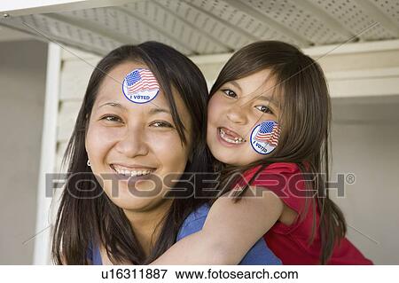 Portrait of mother and daughter View Large Photo Image Stock Photo - Portrait of mother and daughter. Fotosearch