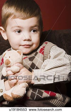 Stock Image - Portrait of toddler. Fotosearch