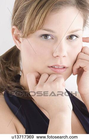 Stock Photo - Portrait of woman. Fotosearch