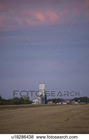 Stock Photo - Prairie farm, Manitoba, Canada. Fotosearch