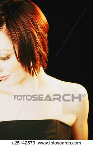 Stock Photo - Red-haired model. Fotosearch