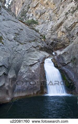 Stock Image - Roaring River Falls, Kings Canyon National Park, California, USA . Fotosearch