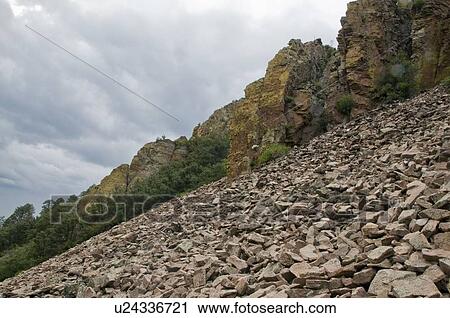 Rock slide, Chiricahua Mountains, Arizona, USA View Large Photo Image Stock Image - Rock slide, Chiricahua Mountains, Arizona, USA. Fotosearch