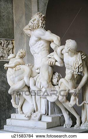 Rome, Italy; Statue of Laocoön and his Sons View Large Photo Image Picture - Rome, Italy; Statue of Laocoön and his Sons. Fotosearch